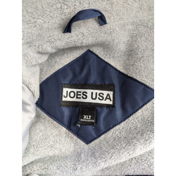 Joe's USA Mens 2XL Tall NAVY Fleece Lined Bomber Lined Jacket - Picture 7 of 8